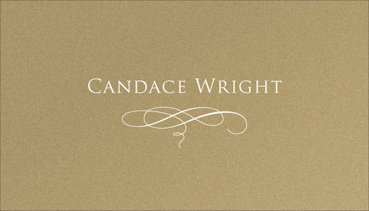Ornate Scroll Double Sided Shimmer Contact Cards